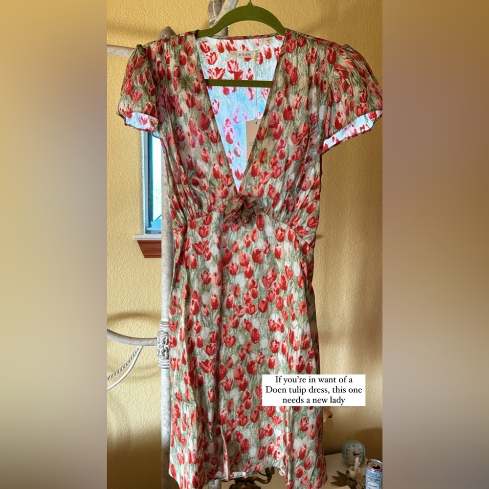 NWT Doen Silk Blend Tulip Dress
